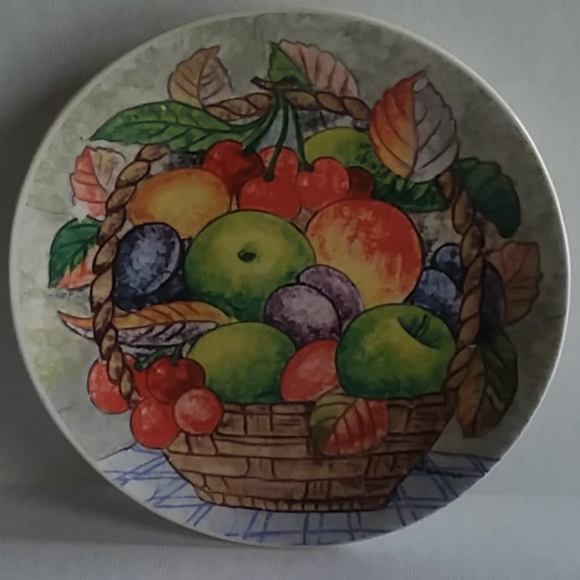Lazzaro Italian Hand Painted 11 Lazzaro Porcelain Hand-painted Fruit Plate